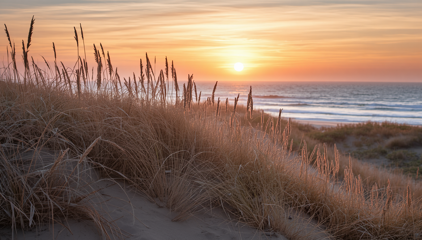 Coastal dunes at sunset — reproductive mental health support, intended parent and surrogate assessments